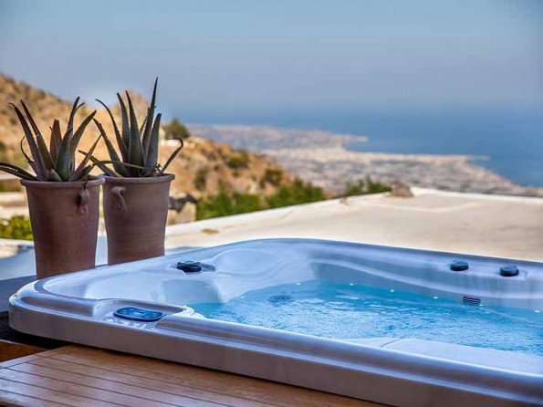 Hot tub and views